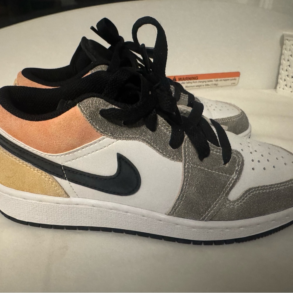 Jordan Kids' Black, White, Gray, Tan Sneakers